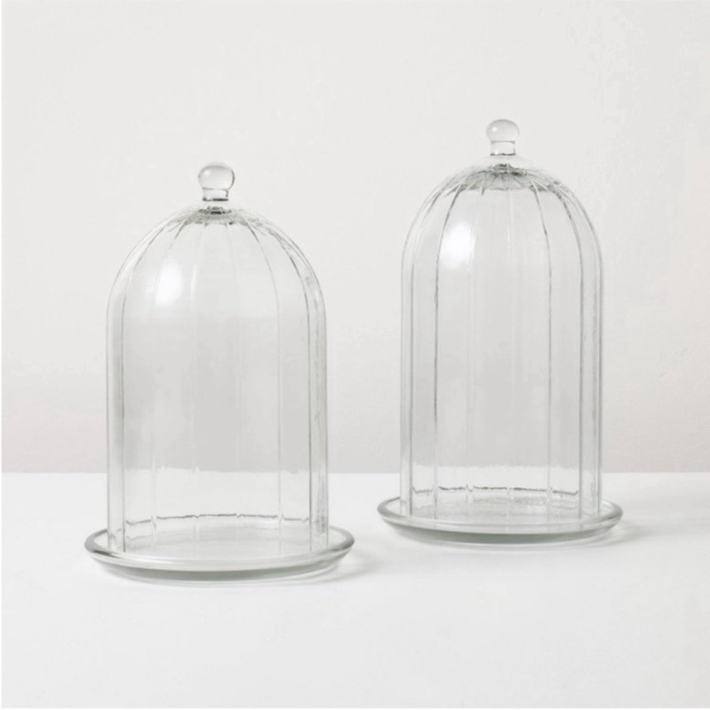 Hearth & Hand with Magnolia  11.5" Decorative Cloche Clear Dome with Base - Picture 4 of 4